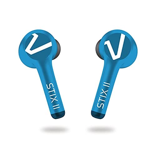 Image of Veho STIX ll True Wireless Earphones| Bluetooth v.5.1 Headphones | Up To 5 Hour Battery Life | Charging Case Included | ENC Quad Microphone Handsfree | Designed in the UK | Aqua | VEP-211-STIX2-A