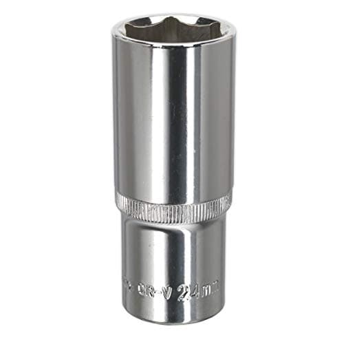 Image of Sealey Sp1224D Walldrive Socket 24Mm Deep 1/2Sq Drive Fully Polished