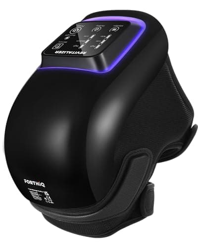 Image of FORTHiQ Pro+ Knee Massager with Heat and Red Light Therapy and Vibration for Knee Pain Relief - Adjustable Straps, Cordless, Portable, Rechargeable, Easy to Use, Saves Your Settings