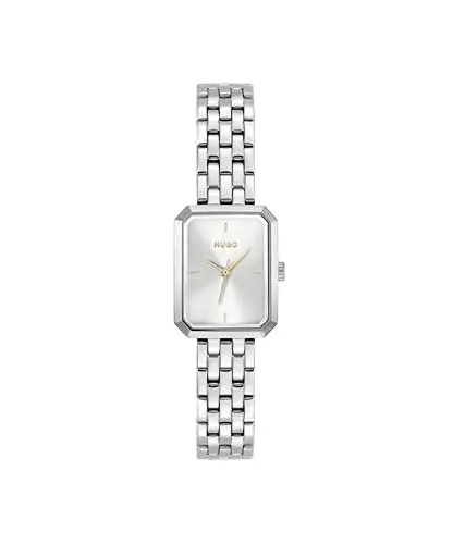 Image of HUGO Three Hand Quartz Movement Watch for Women #Cosy Collection with Silver Stainless Steel Bracelet - 1540178