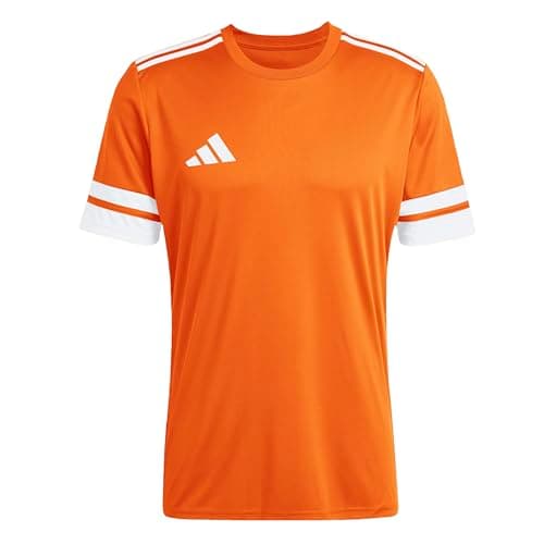 Image of adidas Men's Squadra25 Jersey Short Sleeve Shirt, Team Orange/White, L