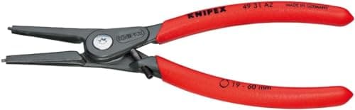 Image of KNIPEX Precision Circlip Pliers for External Circlips on Shafts with Overexpansion Guard with Non-Slip Plastic Coating, 49 31 A2