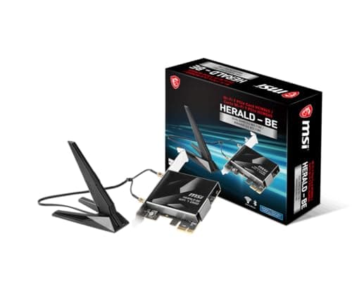 Image of MSI Herald-BE WI-FI 7 MAX (Wi-Fi 7, 802.11BE, Bluetooth 5.4, PCIe, Multi-Link Operation Technology, External Antenna)