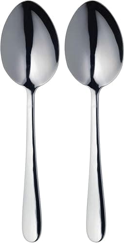 Image of MasterClass Duo of Stainless Steel Serving Spoons, 2-Piece Spoon Set for Buffets, Dinner Parties and Family Meals - Silver