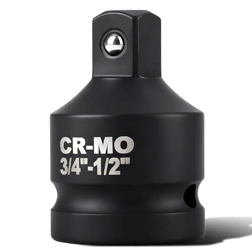 Image of 3/4 f to 1/2 m Socket Adapter,Impact Socket Adapter and Reducer,Cr-Mo Impact Wrench Converter with Square Drive Wrench,Impact Driver Conversions Adapters for Drill,Ratchet Drive