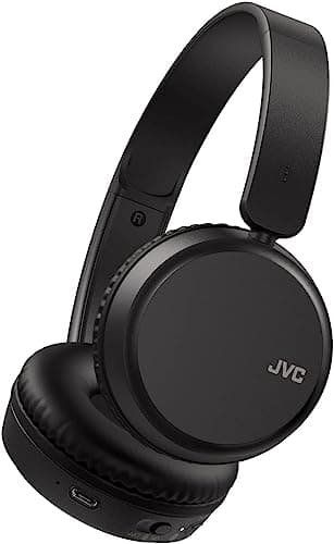 Image of JVC HA-Z37W-B Bluetooth On-Ear Headphones, Deep Bass, 3 Sound Modes (Bass/Clear/Normal), 35 Hours Battery Life, Lightweight and Foldable Design, Multi-Point Function, Bluetooth 5.2, (Black)