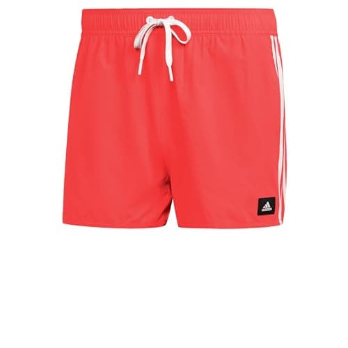 Image of adidas Men's 3-Stripes CLX Very-Short-Length Swim Shorts, App Solar Red, S