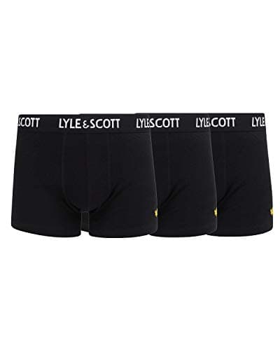 Image of Lyle & Scott Men's Barclay Plain Trunks, Black (Black 002), Large (Manufacturer Size: Large)