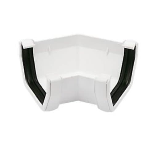 Image of Marshall Tufflex White Square Guttering and Downpipe - Gutter and Pipe Fittings - Gutter Angle 135 Degree