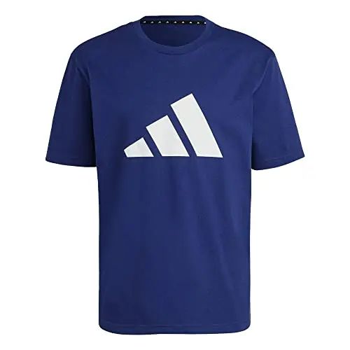 Image of adidas Men's Standard Sportswear Future Icons Three Bar Tee, Victory Blue, Large