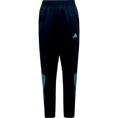 Image of adidas Unisex Kids Train Icons AEROREADY 3-Stripes Knit Pants, Legend Ink/Preloved Blue/Lucid Blue/Lucid Blue, 13-14 Years