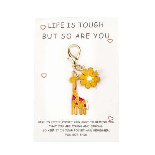 Image of FRULX Creative Colorful Giraffe Daisy Keyring, Friendship, Love, And Unique Gifts for Women, Birthday Gifts for Her, Mum, Sister, Keyrings for Women and Bag Charm, Modern Art Accessories
