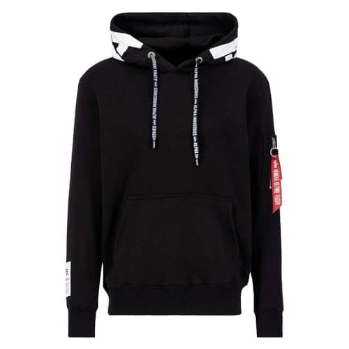 Image of Alpha Industries Alpha Hooded Sweat for Men Black