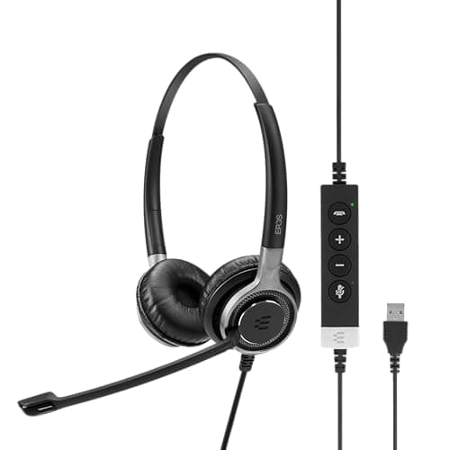 Image of Sennheiser SC 660 ANC USB (508311) - Double-Sided (Binaural) Business Headset | for Skype for Business | with HD Sound, Active Noise Cancellation Microphone, & USB Connector (Black)
