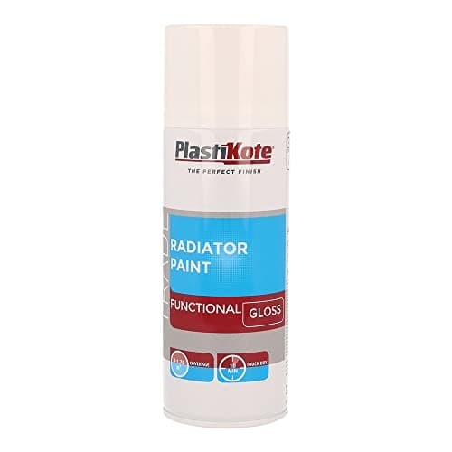 Image of PlastiKote Radiator Spray Paint Gloss White 400ml