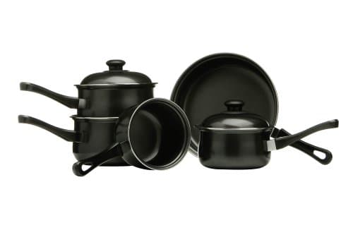 Image of Premier Housewares 204202 Carbon Steel Belly Pan Set, Black, 5 Piece