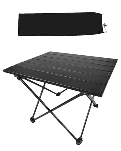 Image of MOXTOYU Portable Camping Table, Lightweight Foldable Outdoor Table, Compact Picnic Table with Carrying Bag, Easy Setup, Sturdy Stable Design for Camping, Picnic, Beach, Garden, Patio & Indoor Use