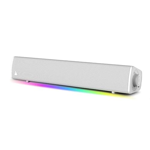 Image of CREATIVE Sound Blaster GS3 (White) Compact RGB Gaming Soundbar with SuperWide technology, Powered via USB, Bluetooth 5.4, Headphone-out port, For PC and Mac