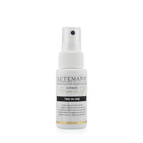 Image of LUTTMANN Two In One Spray 50 ml - 2-Phase Leave-In Spray Treatment with Provitamin B5 - Care for Extensions, Wigs, Hairpieces & Hair Extensions - Ideal for on the Go