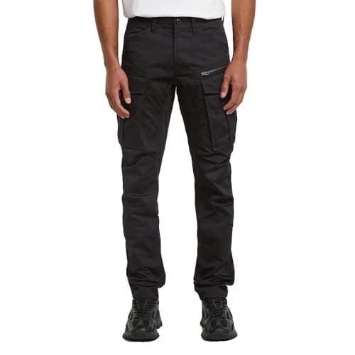 Image of G-STAR Men's Rovic Zip 3D Regular Tapered Pants, BLACK (dk black D02190-E064-6484), 32W / 30L