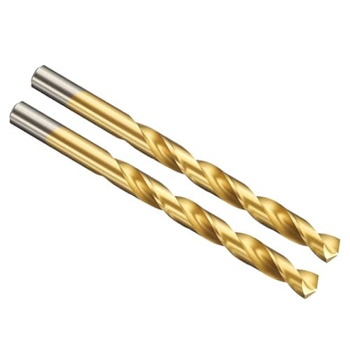 Image of PATIKIL 11/32" Drill Bit, Jobber Straight Shank 4341 High-Speed Steel 11 Drill Bit, Jobber Straight Shank 4341 High-Speed Steel 118° TiN Coated for Medium-hard Metal Steel Acrylic - 2 Pack