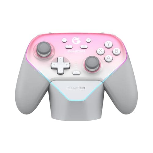 Image of GameSir Super Nova Wireless Gaming Controller for PC/Switch/iOS/Android, Hall Effect Stick & Trigger, Rubberized Grips, RGB Lighting, Swappable ABXY, Detachable Faceplate, 1000mAh with Charging Dock