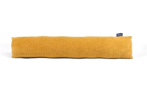Image of Littens Luxury Ochre Yellow Teddy Fleece Fur Cosy Door Window Draft Draught Excluders, Thermal, Insulation, Energy Efficient, 90cm x 13cm (36")