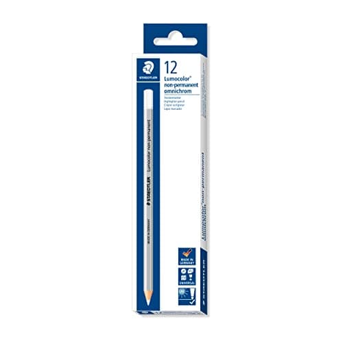 Image of STAEDTLER 108-0 Lumocolor Omnichrom Non-Permanent Pencil - White (Box of 12)