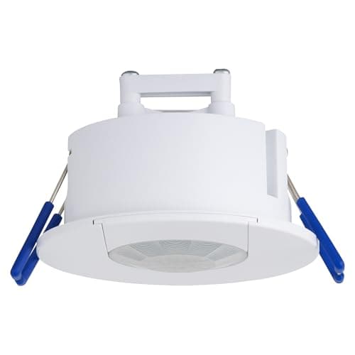 Image of SEBSON Recessed Motion Sensor - Range 8m/360°, Programmable PIR Sensor, LED Suitable 600W, Ceiling Mounting, Cut-Out Ø63-68mm, Motion Detector, 3-Wire