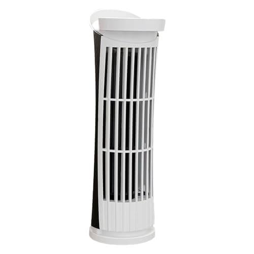 Image of Kixolazr Portable Tower Fan, 10 Inch Adjustable Table Fan, Oscillating Tower Fan, Small Desktop Tower Fan, Quiet Cooling Desk Fan Desk for Offices, Bedroom, Living Room, Kitchen