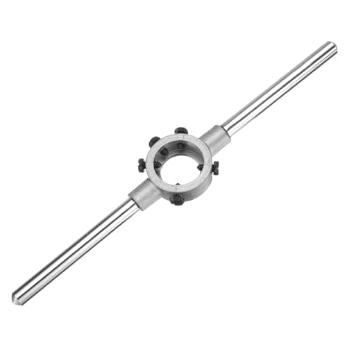 Image of sourcing map 30mm x 11mm Die Stock Handle Wrench for Metric M10-M11 / 30mm OD Round Dies, Threading Die Adjustable Holder Handle Tapping Hand Tool for Thread Repair