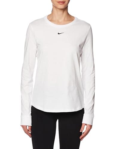 Image of NIKE FB2603-100 W NSW TEE ESSNTL LS LBR T-Shirt Women's White Size L