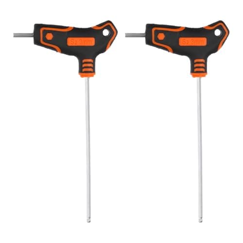 Image of sourcing map 2 Pcs T-Handle Ball End Hex Key Wrench 3mm Metric S2 Steel Long Arm T-Key Inner Hexagon Spanner Repairing Tool for Home Auto Maintenance Bike Motorcycle Repair