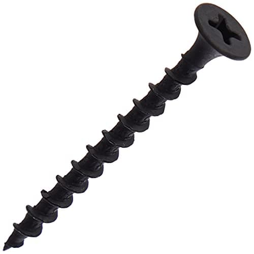 Image of Merriway BH02575 (50 Pcs) Phillips Grip Tite Bugle Head Drywall Screw, Black Phosphate 3.5 x 42mm (No. 6 x 1.5/8 inch) - Pack of 50 Pieces