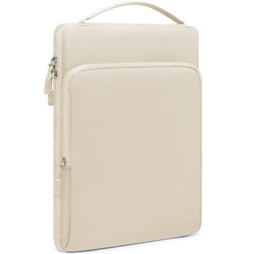 Image of HYZUO 13 Inch Laptop Bag Sleeve Case for MacBook Air 13 M5 M4 M3 M2 M1 A3449 2026-2018, 13" MacBook Neo 2026 A3404, MacBook Pro 13 M2 M1 2026-2016, iPad Pro/Air 13, Surface Pro, XPS 13, Sand