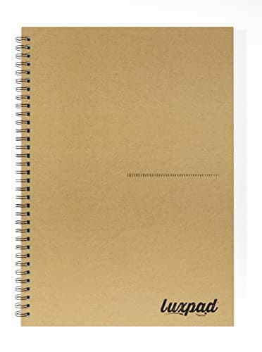 Image of Silvine Luxpad Recycled A4 Hardback Wirebound Notebook - Lined (160 Pages) Kraft Covered