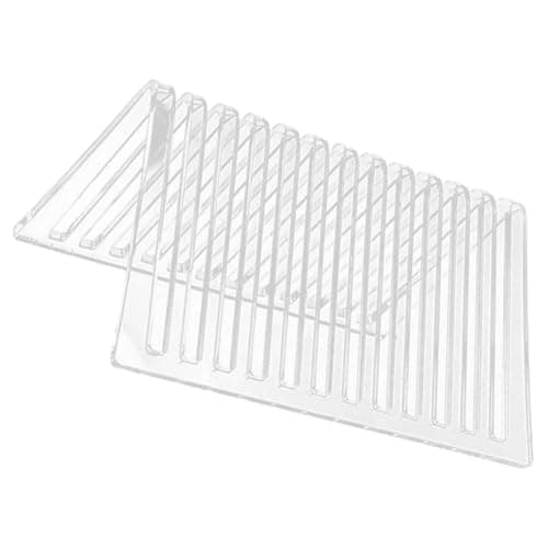Image of STOBAZA Vinyl Record Holder Rack Acrylic Desktop Stand with 12 Slots for Albums and Cds, Wear Resistant and Strong Stability, for Home, Office Or Shop Display