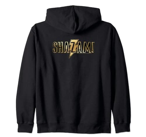 Image of Shazam Movie Shazam! Gold Logo Zip Hoodie