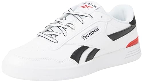 Image of Reebok Men Court Advance Clip Sneaker, FTWR White/Black/Vector Red, 8