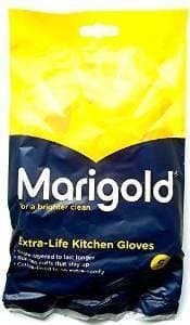 Image of MARIGOLD Extra-Life Kitchen Gloves Small, Yellow, S (Pack of 6)