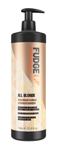 Image of Fudge Professional All Blonde Colour Lock Conditioner, Bulk Size, Blonde Colour Protection, Bond Repair Technology, 1 Litre