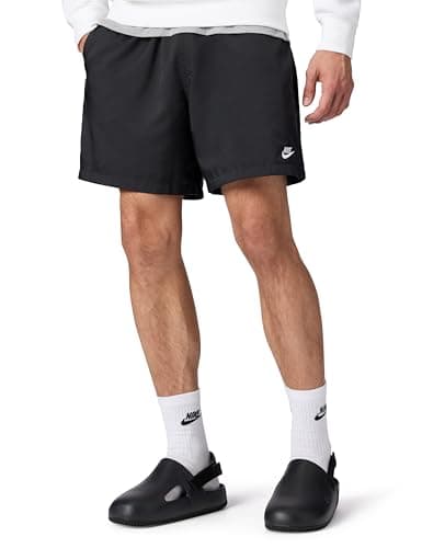 Image of NIKE FQ4359-010 Club Shorts Men's Black/White Size M