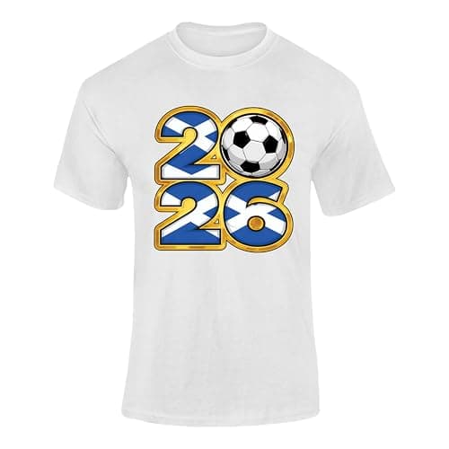 Image of World Football 2026 Scotland Kids Adult T Shirt Soccer Fan Graphic Unisex Top White S Style 03