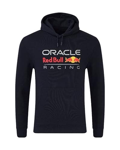 Image of Red Bull Racing Oracle F1 Team Hooded Sweatshirt, Night Sky Blue, Large Logo Design (UK, Alpha, XXL, Regular, Regular, Navy)