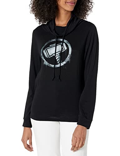 Image of Marvel Women's Thor Spray Logo T-Shirt, Black, Medium
