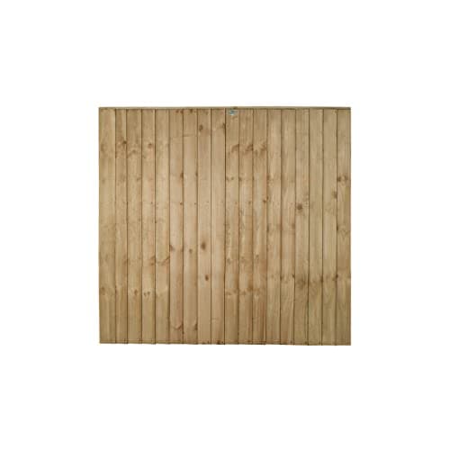 Image of Forest Garden 6ft x 5'6ft (1.83m x 1.68m) Pressure Treated Closeboard Fence Panel - Pack of 4