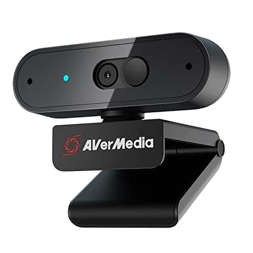 Image of AVerMedia PW310P Webcam, Webcam Cover, 1080p/30fps Videochat and Recording, Plug and play, Microphones, Stream, Autofocus, Works with Skype, Zoom, Team - Black