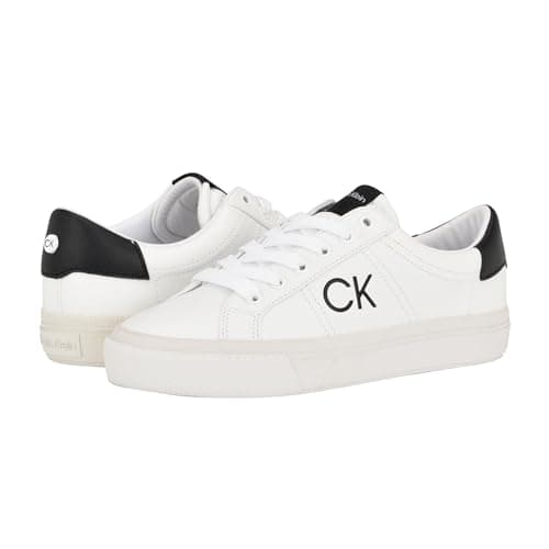 Image of Calvin Klein Women's Cylaie Sneaker, White 140, 7.5 UK