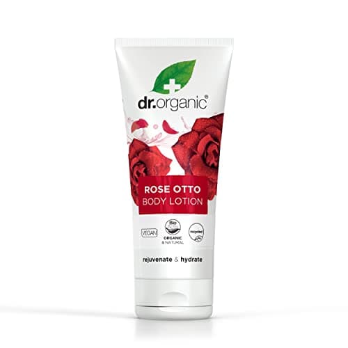 Image of Dr Organic Rose Otto Lotion, Moisturising, Mature Skin, Mens, Womens, Natural, Vegan, Cruelty-Free, Paraben & SLS-Free, Recycled & Recyclable, Organic, 200ml, Packaging may vary