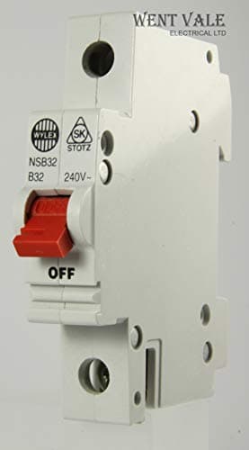 Image of Wylex 32 AMP TYPE B 6kA MCB CIRCUIT BREAKER NSB32 STOTZ